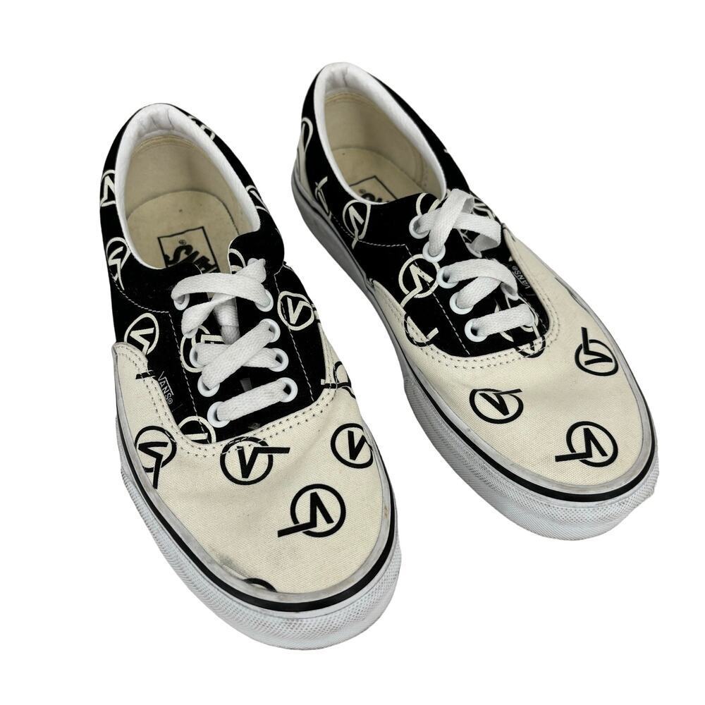 Vans Sneakers Womens 8 Circle V Era Black White Lace Up Shoes Men's 6.5